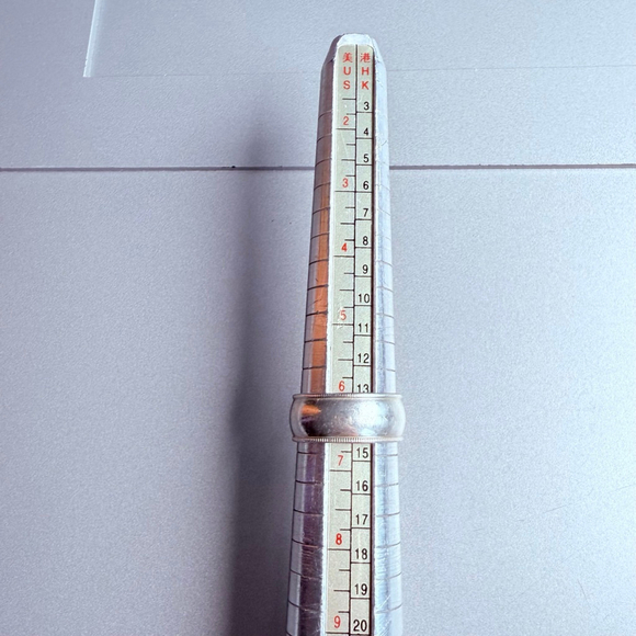 8mm Wide Chunky Cigar Band 925 Sterling Silver Ring Vintage - Picture 6 of 7